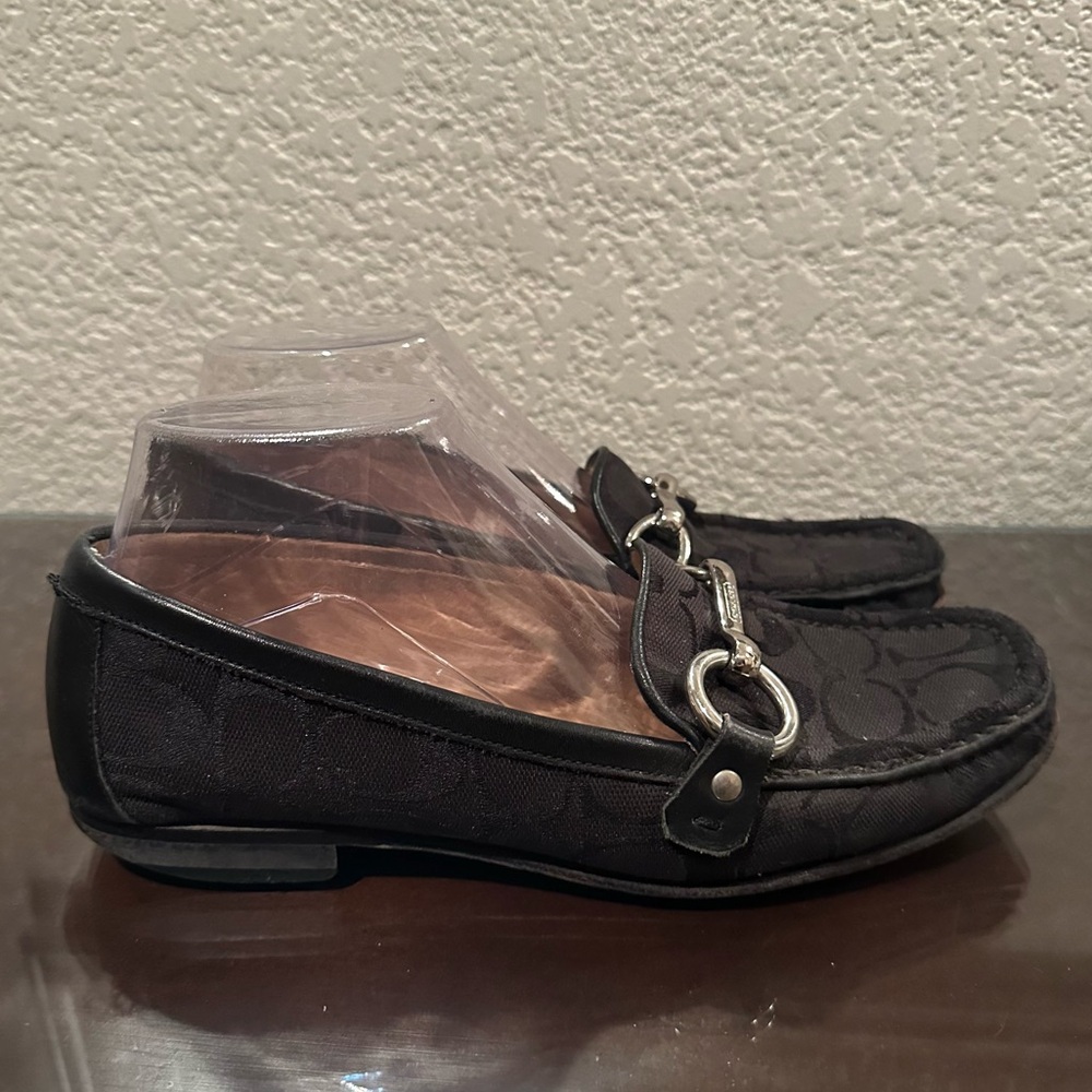 Coach Black Signature Esther Horsebit Loafers - Picture 6 of 16